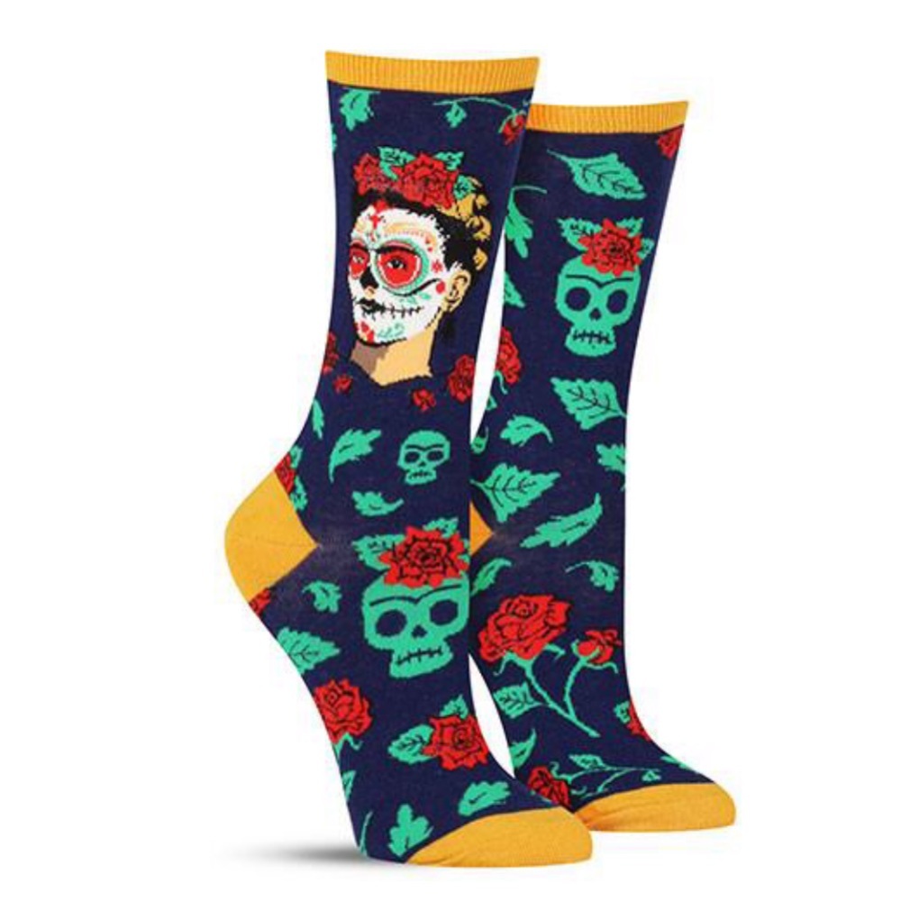 🆕 Socksmith Dia De Los Frida Navy 💀